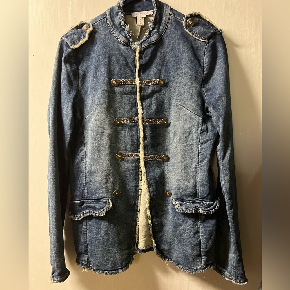 𝓢𝓞𝓛𝓓! 
Tempo Paris Military Style Jean Jacket - Picture 3 of 8